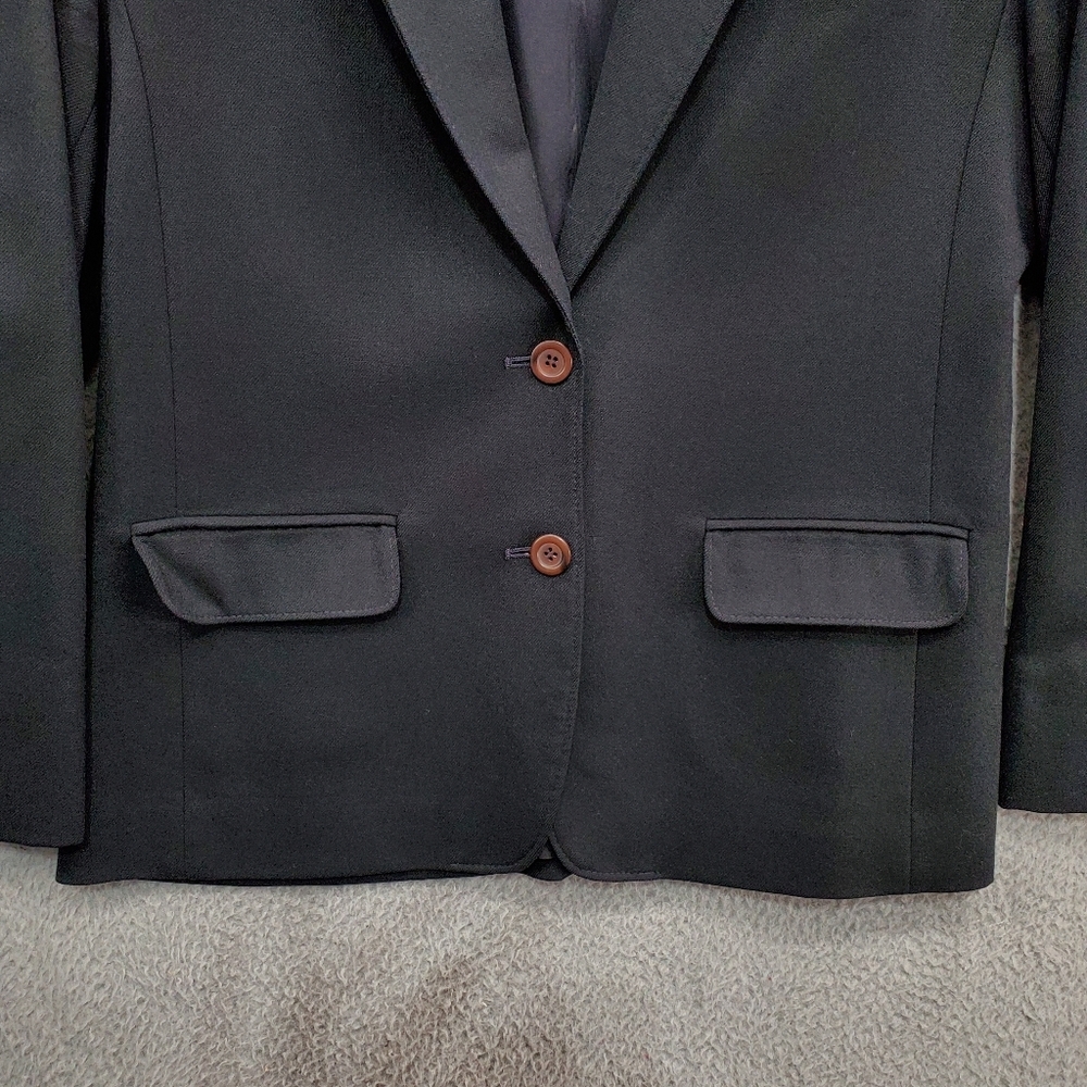Vintage Pendleton Blazer Jacket Black Womens 10 P… - image 3